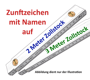 Zunft-Zollstock Bandagist